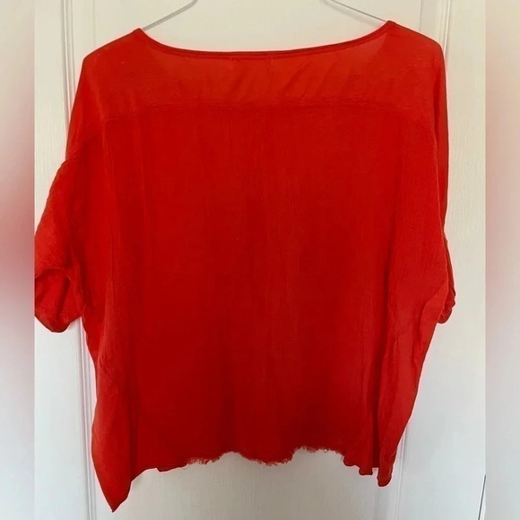 Women's Velvet Short Sleeve Top Sz. M - Picture 2 of 4